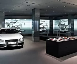 Gietvloer autoshowroom